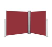 vidaXL Marquise latérale extensible rouge 100 x 600 cm