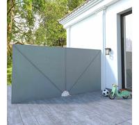 vidaXL Auvent latéral pliable de terrasse Gris 300 x 150 cm