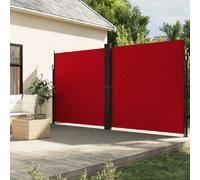 vidaXL Marquise latérale extensible rouge 220x1000 cm
