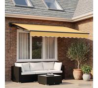 vidaXL Store rétractable couleur sable 3,5 x 2,5 m en polyester et aluminium