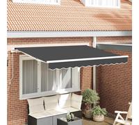 vidaXL Auvent rétractable en tissu anthracite 300 x 200 cm