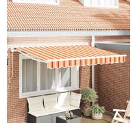 vidaXL Cadre d'auvent multicolore 350 x 200 cm Polyester avec revêtement PU rétractable