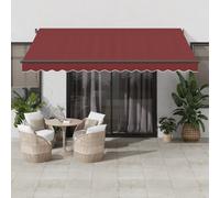vidaXL Auvent manuel rouge vin 450x350 cm