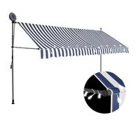 Auvent Manuel Rétractable avec LED 350 cm Anthracite Store Balcon vidaXL
