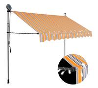 Auvent Manuel Rétractable avec LED 350 cm Anthracite Store Balcon vidaXL