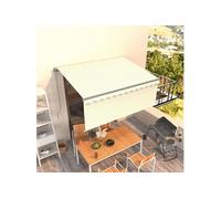 vidaXL Marquise manuellement rétractable avec store 3x2,5 m Crème