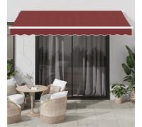 vidaXL Auvent manuel rouge vin 350x250 cm