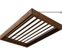 Auvent moderne en bois comme protection solaire pour porte d'entrée 120 cm Lumilam