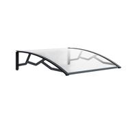 Auvent de Porte d'Entrée et fenêtre 100 x 120 cm - Polycarbonate Anti UV Marquise Extérieure Bras Polypropylène Art Plast