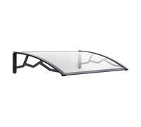 Auvent de Porte d'Entrée et fenêtre 80 x 100 cm - Polycarbonate Anti UV Marquise Extérieure Bras Polypropylène Art Plast