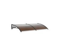 Auvent Portes Fenêtres Protection Pluie et UV Feuille PC 965x1987mm Marron