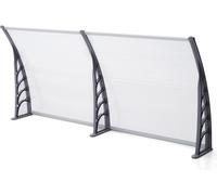 Auvent pour fenêtre/porte, couleur prune, plaque transparente en polycarbonate, protection UV, résistant à la pluie, 1,2/1,5/2 m