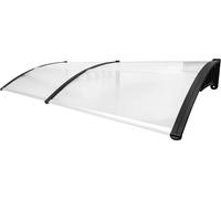 Auvent, pour la porte d'entrée, Construction durable en polycarbonate, Protection contre les intempéries, Clair