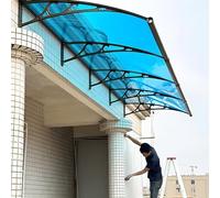 Auvent pour Porte d'Entrée Auvent Extérieur De Porte, Auvent Anti-Neige pour Fenêtre Latérale De Garage, Plaque en Polycarbonate UPF 50+, Support pour Bouteille De Champagne(120x400cm/47.2x157.5in)