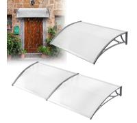 Auvent pour porte - HENGMEI - HENGMEI - 150 x 100 cm - Polycarbonate - Protection pluie/soleil/neige