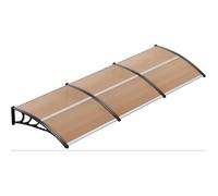 Auvent pour portes et fenêtres - MS024 - 270 x 98 5 cm - Marron/Noir - Protection pluie grêle et UV