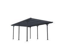 Auvent pour voiture 502 x 313 x 205 cm en aluminium et polycarbonate 6 mm anthracite - 15,71 m²