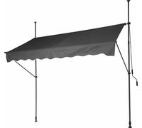 Auvent Réglable 250x120cm Couleur Gris
