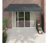 Auvent rétractable 3,5x2,5 m - Anthracite VIDAXL