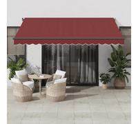 vidaXL Store automatique avec LED rouge vin 400x350 cm