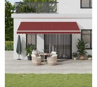 vidaXL Store automatique avec LED rouge vin 450x350 cm