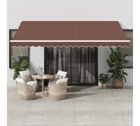 vidaXL Store automatique avec LED Marron 600x300 cm