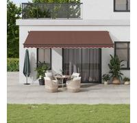 Auvent rétractable automatique avec LED marron 500x350 cm auvent vidaXL