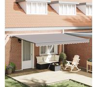 Auvent Rétractable Automatique Vidaxl Avec Led Gris Clair 450x300 Cm, Tissu De Remplacement Pour Auvent Vidaxl Pour Cadre 4,5x3 M Gris Clair