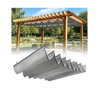 Auvent rétractable avec kit d'installation pour pergolas, patios et tonnelles - Pare-soleil (2,2 m x 20 m)