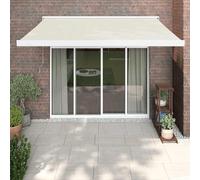 Auvent rétractable crème 3,5x2,5 m tissu et aluminium vidaXL