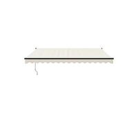 vidaXL Auvent rétractable Crème 4,5x3 m Tissu et aluminium