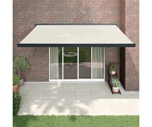 Auvent rétractable crème 4,5x3 m tissu et aluminium vidaXL