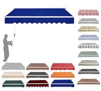 Auvent rétractable de rechange de 6,1,8 m à 6,1 m en tissu avec cantonnière pour terrasse et cour. Solution idéale pour l'extérieur pour n'importe quelle taille d'espace
