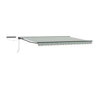 Auvent rétractable électrique 4,5 x 3,5 m en Aluminium et Polyester | Toile polyester -UV, rouleau inox, bras rétractables, télécommande, design semi-cassette, terrasse et jardin