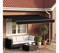 vidaXL Store électrique rétractable noir et anthracite 3 x 2,5 m