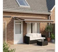 Auvent électrique rétractable vidaXL, couleur taupe, 5 x 3 m