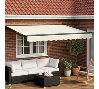 Auvente électrique rétractable vidaXL, couleur crème et anthracite, 3,5 x 2 m