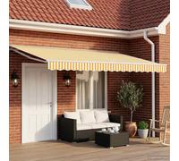 vidaXL Store électrique rétractable jaune et blanc 4 x 2 m