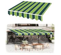 Auvent rétractable en polyester de rechange pour terrasse, fenêtre et porte de patio, 3 x 2 m - Housse d'abri solaire N incluse