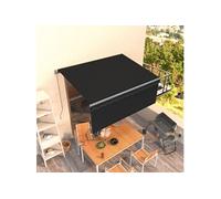 vidaXL Store manuel rétractable avec enrouleur 3,5x2,5 m Anthracite