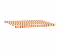 Auvent rétractable multicolore - vidaXL - 400x200 cm - Rayure multicolore - Protection UV - Résistant à l'eau