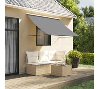 Auvent Rétractable Pare-vue Jardin Terrasse Extérieur Tissu et Acier vidaXL