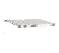 vidaXL Auvent extensible, lot de 2, gris clair et blanc, 3,5 x 2,5 m