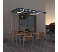 vidaXL Store automatique avec LED & capteur de vent 500x350 cm Crème