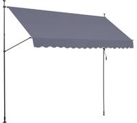 Auvent rétractable pour terrasse 157 x 47 pouces avec manivelle