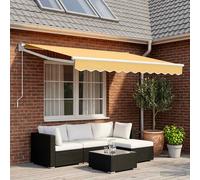 vidaXL Store à enrouleur couleur sable 3,5 x 2 m 100 % polyester et aluminium