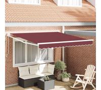 vidaXL Auvent manuel rouge vin 350x250 cm