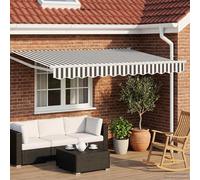 vidaXL Store rétractable anthracite et blanc 3,5 x 2 m