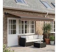 vidaXL, store enroulable de couleur taupe, dimensions 3,5 x 2,5 m, en polyester et métal