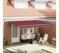 vidaXL Auvent manuel rouge vin 350x250 cm